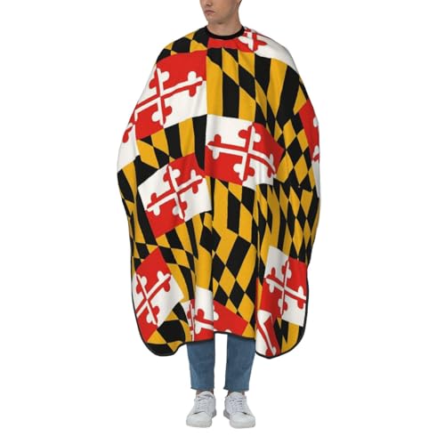 Capa para cortar pelo impermeable con diseño de Maryland que repele líquidos en barberías