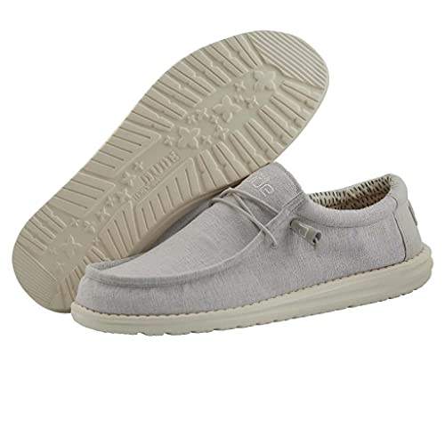 Image of Hey Dude Men's Wally Chambray Grey, Size 10