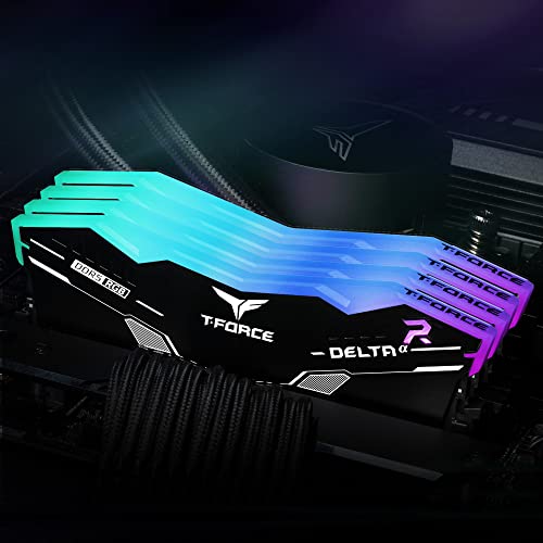 Image of TEAMGROUP T-Force Delta Alpha RGB DDR5 Ram 32GB Kit (2x16GB) 6000MHz (PC5-48000) CL38 Intel XMP 3.0 & AMD Expo Compatible Desktop Memory Module Ram Black FF7D532G6000HC38ADC01