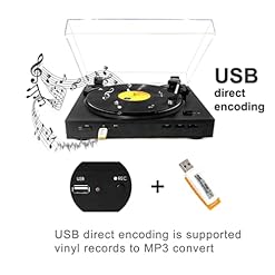 Tourne-Disque Tourne-Disque avec Haut-parleursEnregistrement USB Convertir en MP33-Speed Belt-Drive Turntable Record Player - Les Beatles, Paul McCartney, John Lennon, RIngo Starr, George Harrison Tourne-Disque Tourne-Disque avec Haut-parleursEnregistrement USB Convertir en MP33-Speed Belt-Drive Turntable Record Player – Image 5