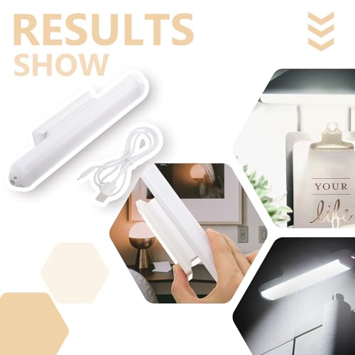 Luz de espejo de maquillaje sin taladro que soluciona baños oscuros 3