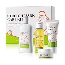 Pregnancy Skin Care Kit - Abdominal Firming, And Gentle Stretch Marks Eradication Skincare Body, Stretch Mark Care Cream, Massage Lotion, Care Essential Oil & Mark Massage Butter4pcs