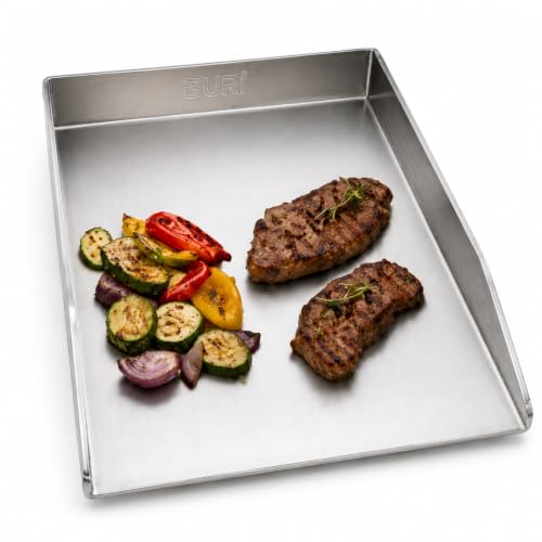 Plancha Grillplatte Edelstahl 30x20 cm BBQ Grill Platte Universal