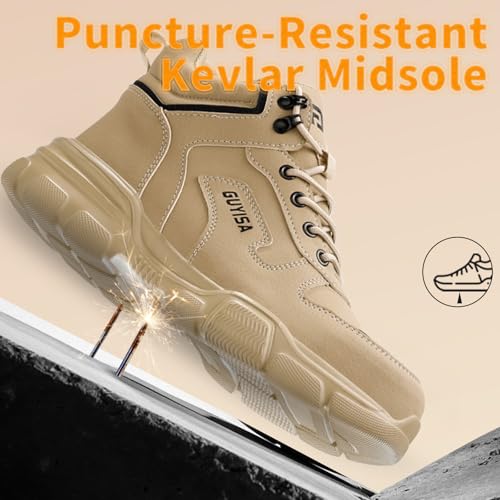 Image of Steel Toe Shoes for Men Lightweight Puncture Resistant Safety Footwear Work Shoes Men Safety Work Shoe Comfortable for Construction Warehouse Jobs