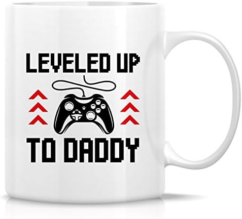 Retreez Funny Mug - Leveled Up to Daddy Video Games Gamers 11 Oz ...