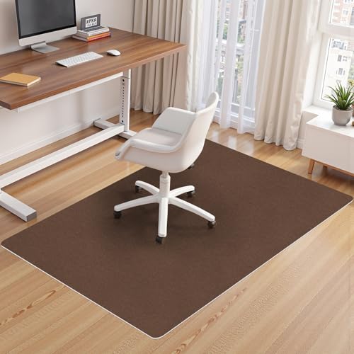 Office Chair Mat,Hard Floor Chair Mat Suitable for Hardwood and Tile Floors,Large Non-Slip Floor Protection Mat,Does Not Pill,Coffee(36"x55")