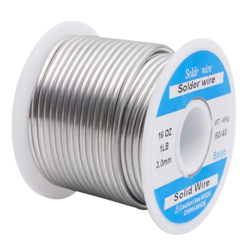 Image of 60 /40 3mm Solder Wire Solid Core 454g /1LB for Stained Glass