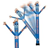 Sporticulture NFL Denver Broncos Inflatable Crazy Sports Fan-Retro with LED Lights & Built-in Blower Air Wacky Dancers Balloon Merchandise for NFL Fans & Outdoor Party Decoration