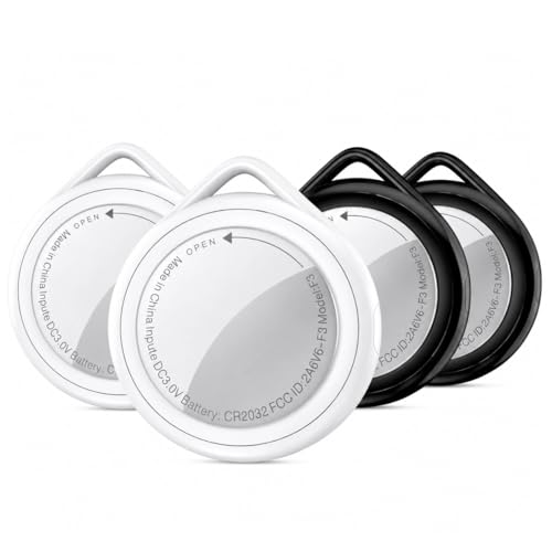 Air Tracker Tags 4 Pack Bluetooth Tracker & Item Finders Work with Apple Find My Replaceable Battery Waterproof Smart Tag for Keys Wallet Luggage