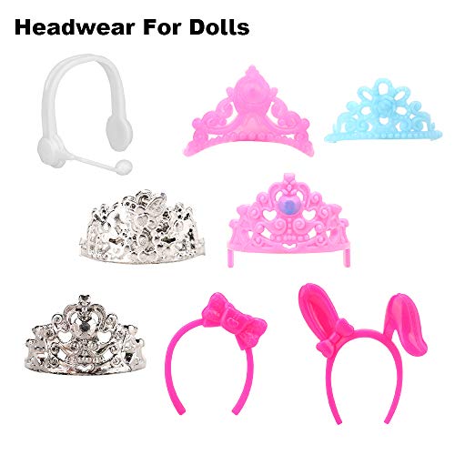 Barwa 40 Pcs Doll Accessory Bags Crown Necklace Comb For 11.5 Inch Doll Xmas Gift #TOP2