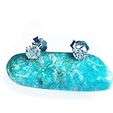 Tiny 3MM White Moissanite Diamond Earrings, Studs, 925 Sterling Silver