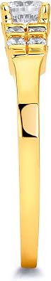 The World Jewelry Center 14k Yellow Gold SOLID Wedding Engagement Ring