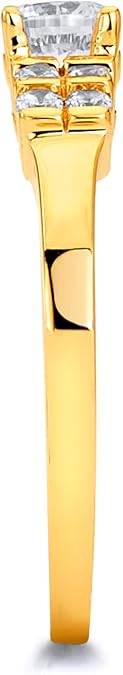The World Jewelry Center 14k Yellow Gold SOLID Wedding Engagement Ring