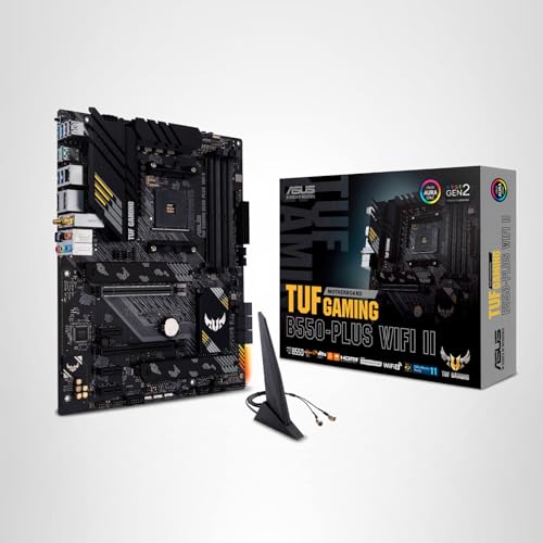 undefined ASUS TUF Gaming B550-PLUS WiFi II AMD AM4 (3rd Gen Ryzen™) ATX Motherboard (PCIe 4.0, 6, 2.5Gb LAN, BIOS Flashback, USB 3.2 2, Addressable 2 RGB Header and Aura Sync) の商品画像 12