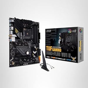 ASUS TUF Gaming B550-PLUS WiFi II AMD AM4 (3ª generación Ryzen) ATX placa base para juegos (PCIe 4.0, WiFi 6, LAN de 2.5 Gb, flash BIOS, USB 3.2 Gen 2, cabecera RGB direccionable Gen 2 y