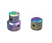 Guyker 1Pcs Concentric Stacked Knobs and 1Pcs 6mm Potentiometer Control Knobs Set - Knurled Volume Tuning Audio Knob Replacement for Guitar or Precision Bass - CNC Machined(Rainbow Chameleon)