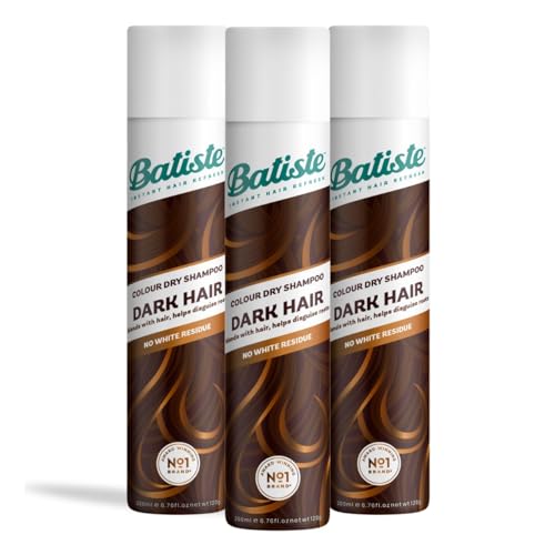 Image of Batiste Colour Dry Shampoo - Black and Dark Brown, 200 ml (Packaging may Vary) (Pack of 3)