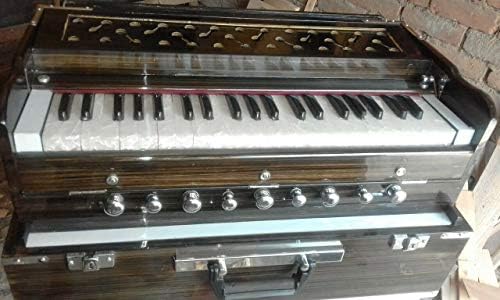 Naad NS-221 Indian Calcutta Portable Harmonium Standard 3 1/2 Octave Double 2 Reed Set
