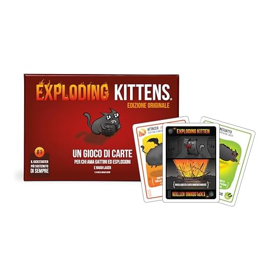 Asmodee - Exploding Kittens - Gioco di Carte, Party Game, 2-5 Giocatori, 7+ Anni, Edizione in Italiano