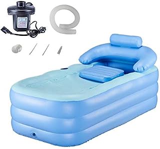 FlySkip Inflatable Bathtub PVC Anti-Slippery Folding Adult Portable Bathtub Blow Up Air Bath