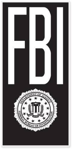 Ride in Style FBI Badge car Bumper Sticker Decal 6" x 3"