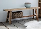 ✔ Material: recyceltes Holz Dynamic24 Dekobank B78xT15xH28 cm Holzbank Used-Look Bank Holz Vintage Shabby rustikal kleine rustikale Blumenbank Deko Pflanzenregal