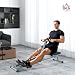 HOMCOM Compact Rowing Machine with 12 Levels of Resistance, LCD Monitor