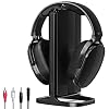 HSPRO Wireless TV Headphones, Over Ear Headsets with Wireless 2.4GHz RF Transmitter Charging Dock, Rechargeable Digital…