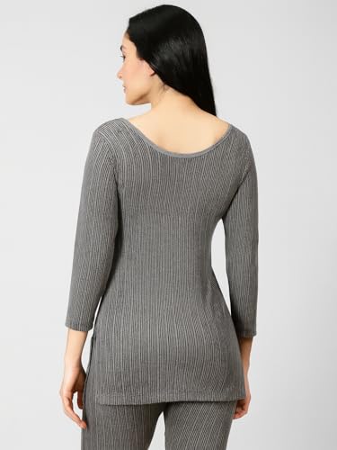 Image of Lux Cozi HEATEK Women's Ultra Soft Cotton 3 /4th Sleeves Thermal Top | Enhanced Flexibility | Deep Neck Ideal for Layering | Pack of 1