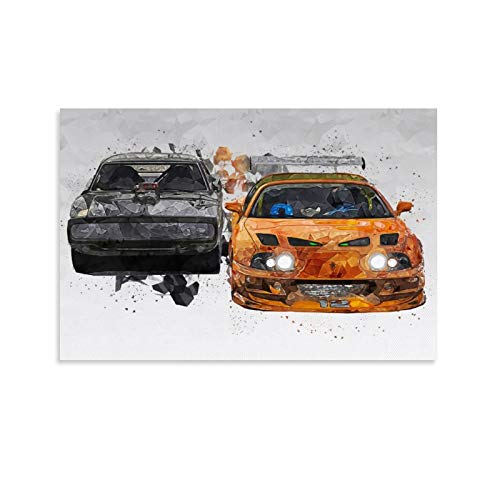 ZHYU JDM Sport Car Poster The Fast And The Furious Canvas Art Poster and Wall Art Picture Print Modern Family bedroom Decor Posters 20x30inch(50x75cm)
