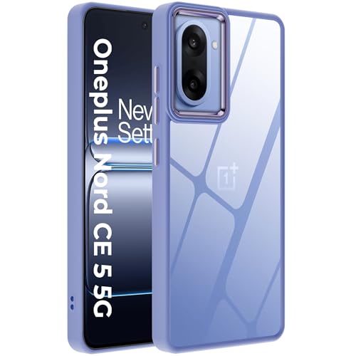 Image of A rtistque Frosted Translucent Back Cover Case for OnePlus Nord CE 5 5G | Chrome Ring Design | Premium Matte Finish | Shockproof TPU | Slim Protective Design | OnePlus Nord CE 5 Back Cover - Purple
