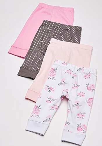 Hudson Baby Unisex Baby Cotton Pants And Leggings Basic Pink Floral, 4 Toddler #TOP1