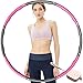 JIAMING Hula Reifen Hoop Erwachsene Kinder Anfänger, Hullahub Reifen zum Abnehmen, 8 Abnehmbare Hoola Hoop Fitness Hola Hup Reifen für Sport/Zuhause/BüRo/Bauchformung mit Mini Maßband 1,2 KG Rosa
