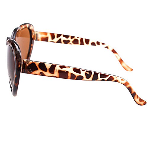Armear Women's Lady Girl Fashion Large Oversized Heart Shaped Vintage Plastic Sunglasses Cute Love Eyewear Print Animal Leopard #TOP2