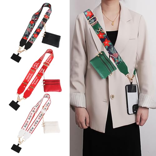 YOXIER Phone Strap Crossbody,Save The Girls Phone Strap with Wallet,2024 New Clip and Go Strap for Phone, Cross Body Phone String with Zipper Wallet Pouch, Adjustable Phone Strap Crossbody B