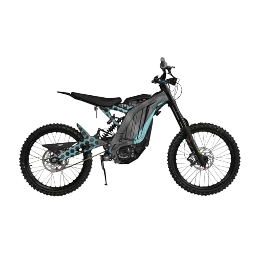 Image of Glossy Glitter Surron Light Bee Graphics Kit Wrap - Hex Cyan - Sur-Ron Skin - Premium 3M Vinyl Protective Wrap Decal Cover - Easy to Apply | Crafted in The USA by MightySkins