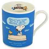 「 PEANUTS ( ピーナッツ ) 」 マグカップ 約320ml NATURE ブルー 日本製 SN1303-11