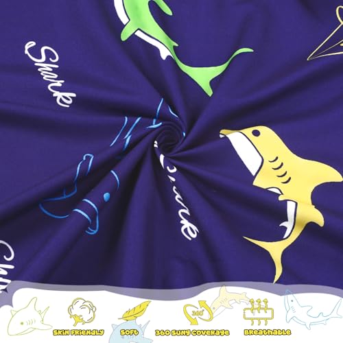 Image of Cloele Fitted Crib Sheet for Boys Girls,Blue Shark,52x28 in | Soft Breathable Standard Crib Sheet,For Baby Boys & Girls, Toddler Mattress Cover, Shark Themed Bedding for Infant & Toddler