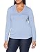 Produktbild Tommy Hilfiger Damen V-Neck Sweater Pullover, Blau (Moon Blue), L