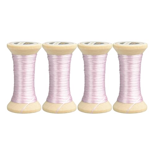 MINGGUXIUYI 100% Mulberry Hand Dyed Silk Embroidery Thread, Embroidery Floss, 4 Spools Each 24 Yards (38-1)