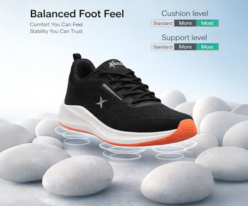 Image of Kraasa Men's Running Shoes | Breathable Mesh Upper | Lightweight Phylon Sole | Cushioned EVA Insole | Comfortable Sports & Casual Sneakers for Gym, Walking & Daily Use