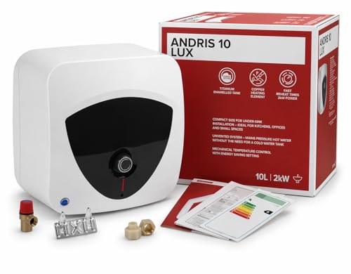 Electric Water Heater 10L Under Sink 2kW Unvented Storage Tank, Compatible with Ariston 3100306 Replacement Compact Hot Water Unit – Hanicks