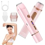 DAQI 2 En 1 Rasuradora Electrica Mujer, Depiladora Facial Electrica Portátil, Afeitadora Mujeres con Pantalla LCD, USB...