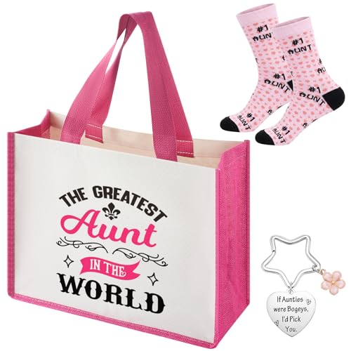 Chaussettes et porte-clés affectueux en cadeau de Noël pour tante formidable