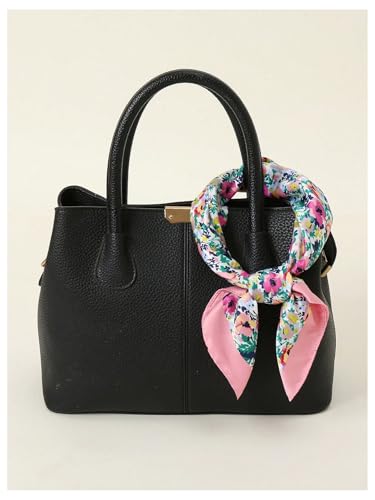 WDIRARA Women's Floral Print Hair Scarf Bandana Square Head Wraps Boho Headscarf3