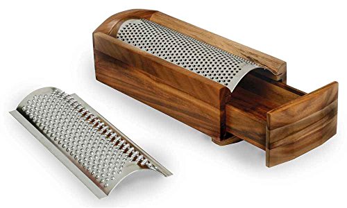 Enrico Acacia Wood Cheese Grater and Shredder