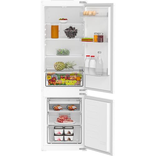 Image of Indesit KINH 1271 B4UK 178cm 70/30 Integrated No Frost Fridge Freezer with Sliding Door Hinge - White - E Rated