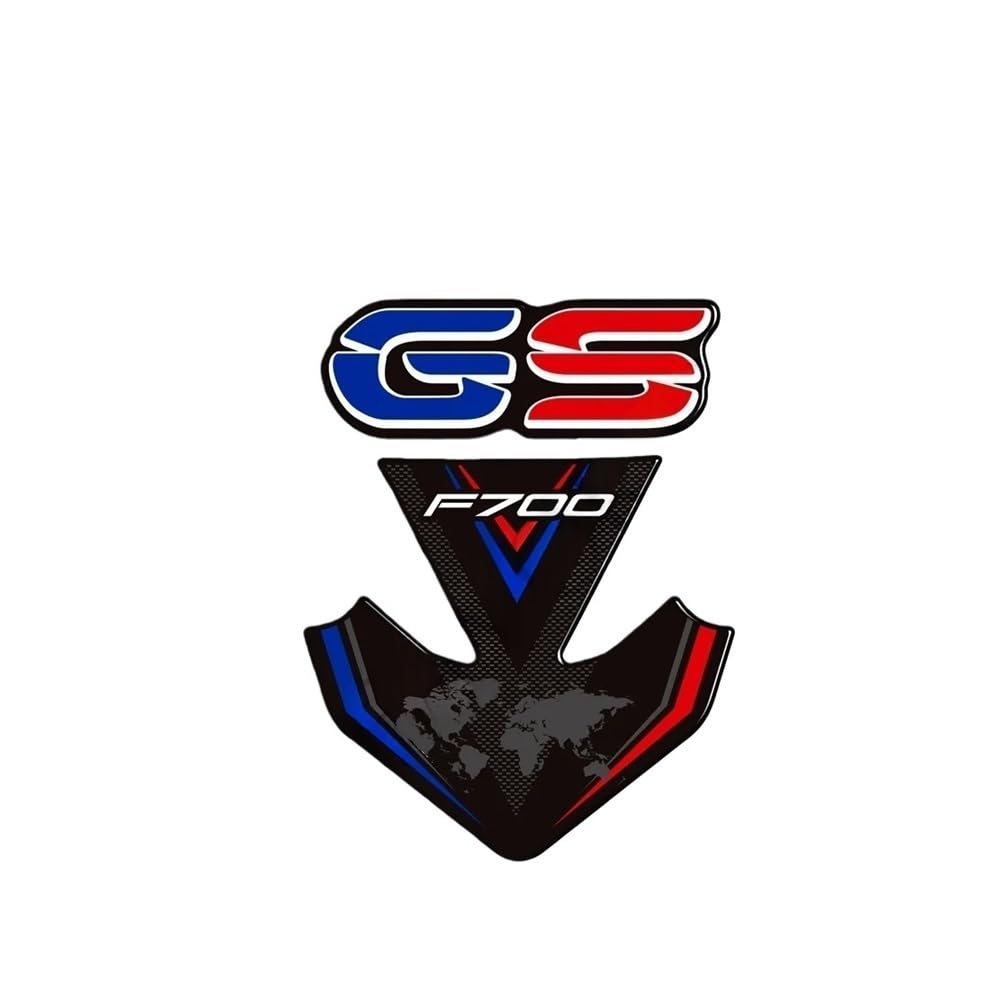 Réservoir autocollant pour F700GS protection de moto latérale noire