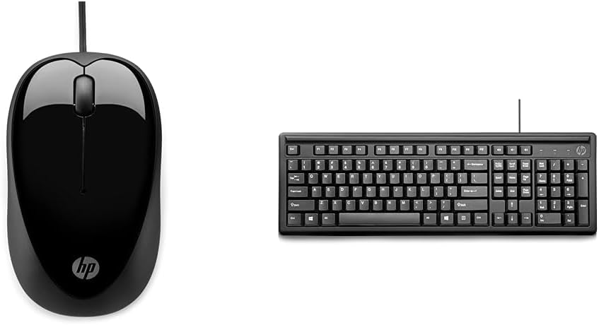 HP X1000 Wired USB Mouse with 3 Handy Buttons, Fast-Moving Scroll Wheel and Optical Sensor Works on