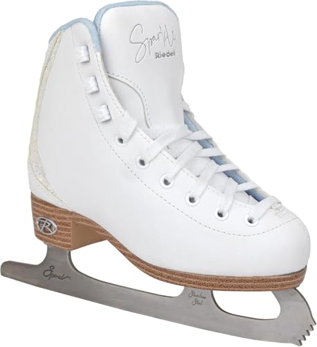 Riedell Sparkle Recreational Ice Skates for Women and Men, Ice Blue - 4